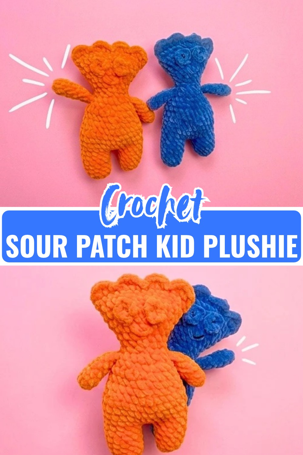 Crochet Sour Patch Kid Plushie - Free Amigurumi Pattern