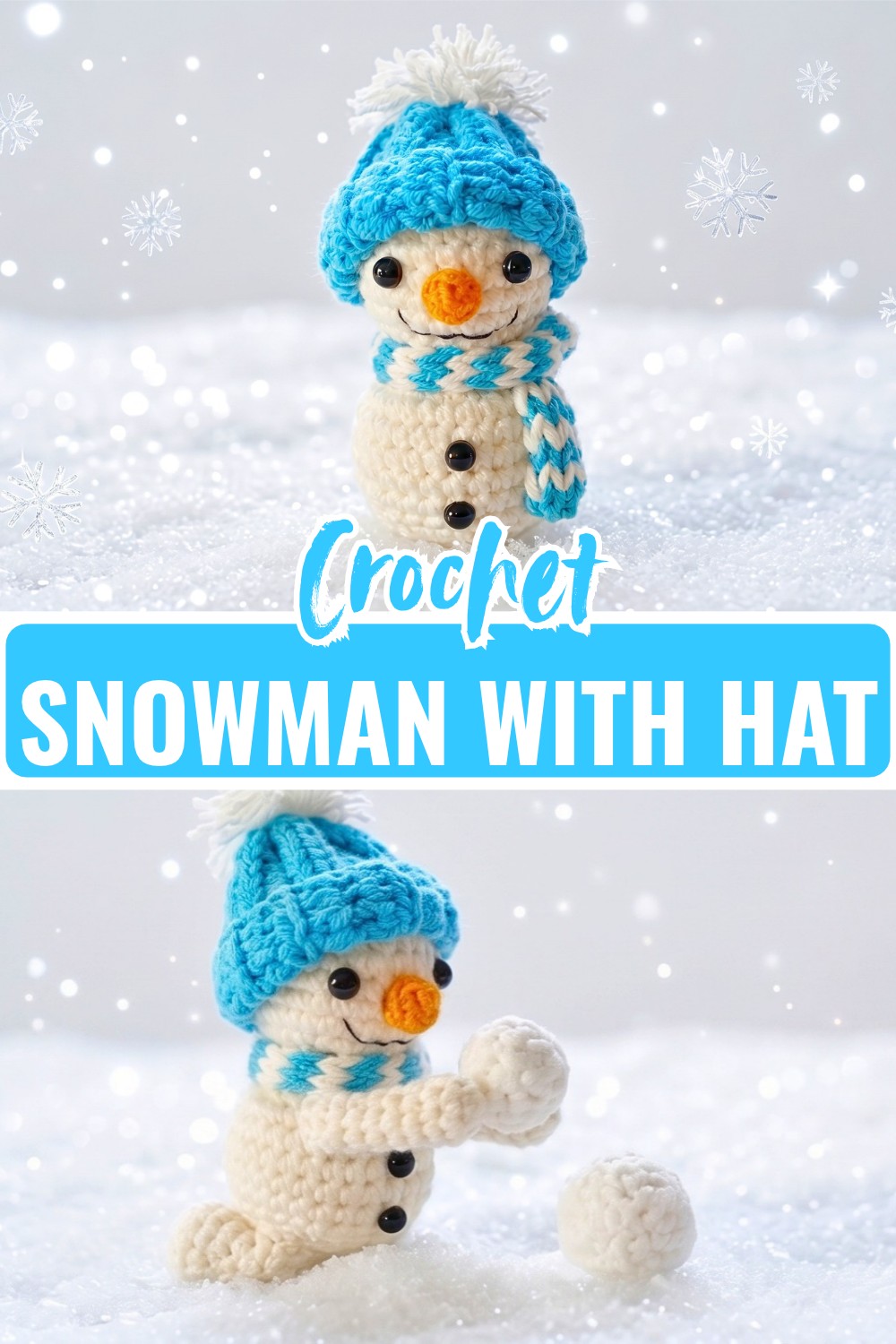 Crochet an Adorable Snowman with Hat and Scarf for Winter Decor