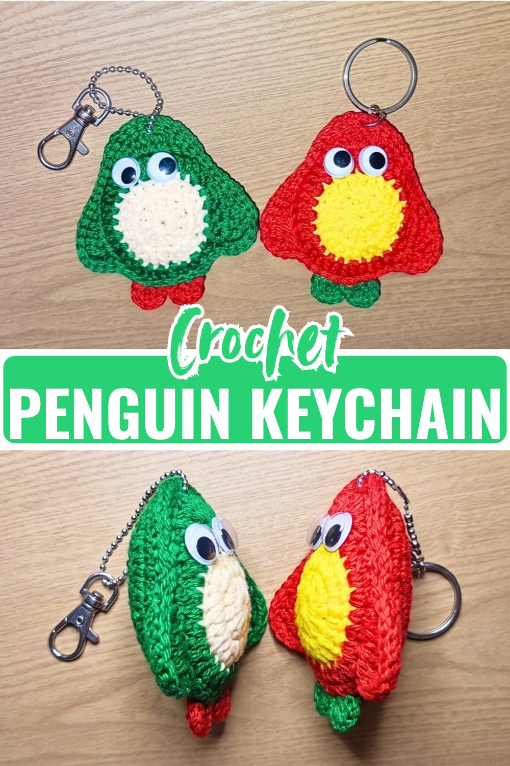 Cute & Easy Crochet Penguin Keychain Pattern