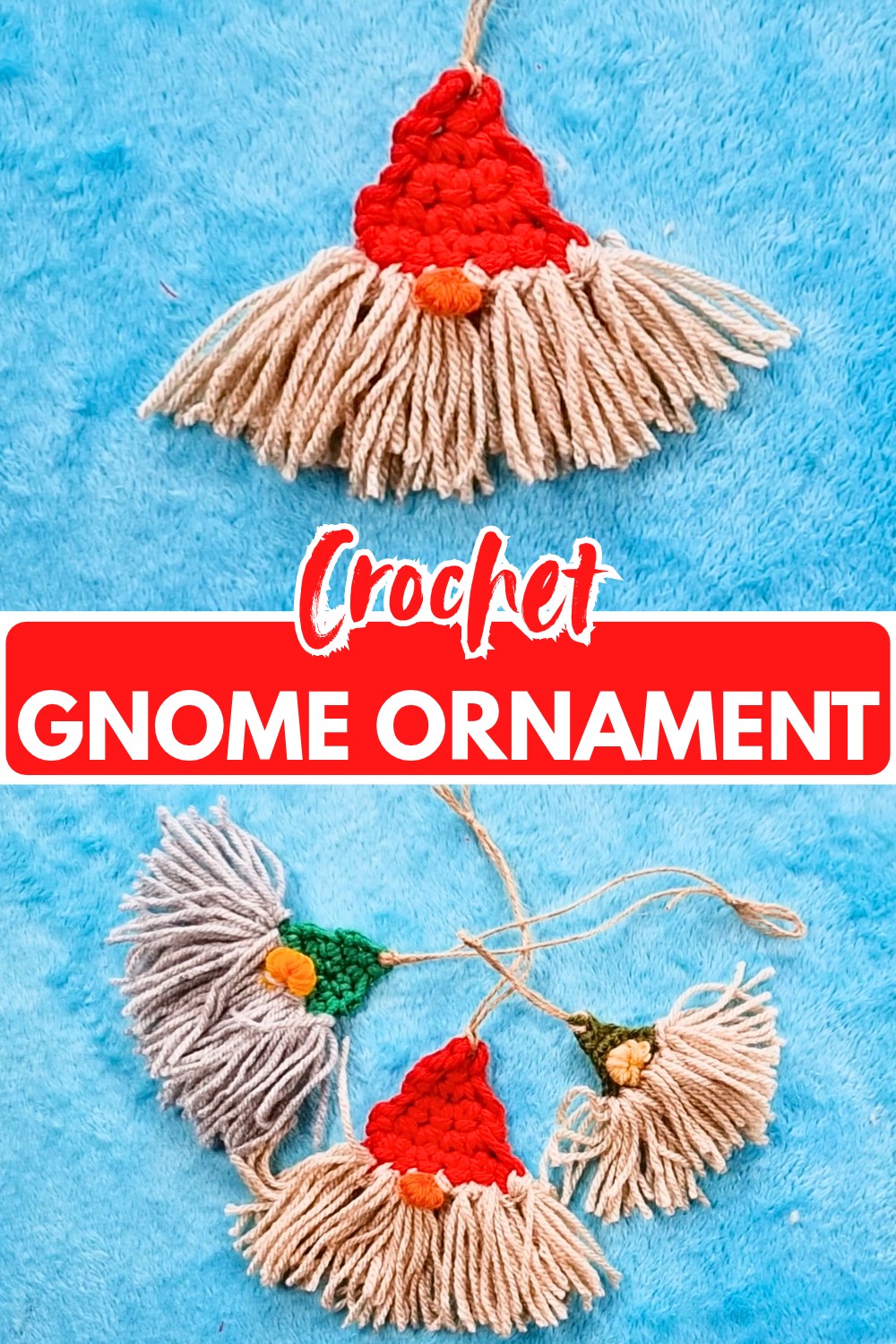 Easy Crochet Christmas Gnome Ornament for Holiday Decor
