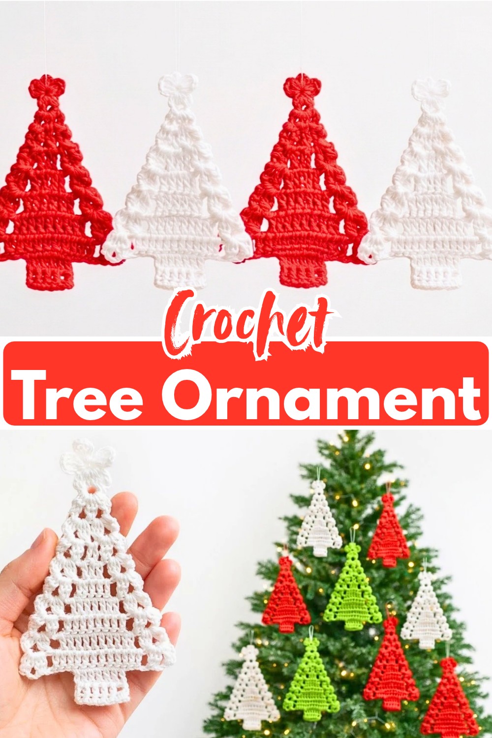 Easy Crochet Christmas Tree Ornament Pattern For Holiday Decoration