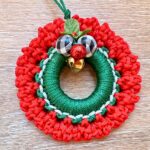 Easy Crochet Christmas Wreath Pattern with Plastic Ring