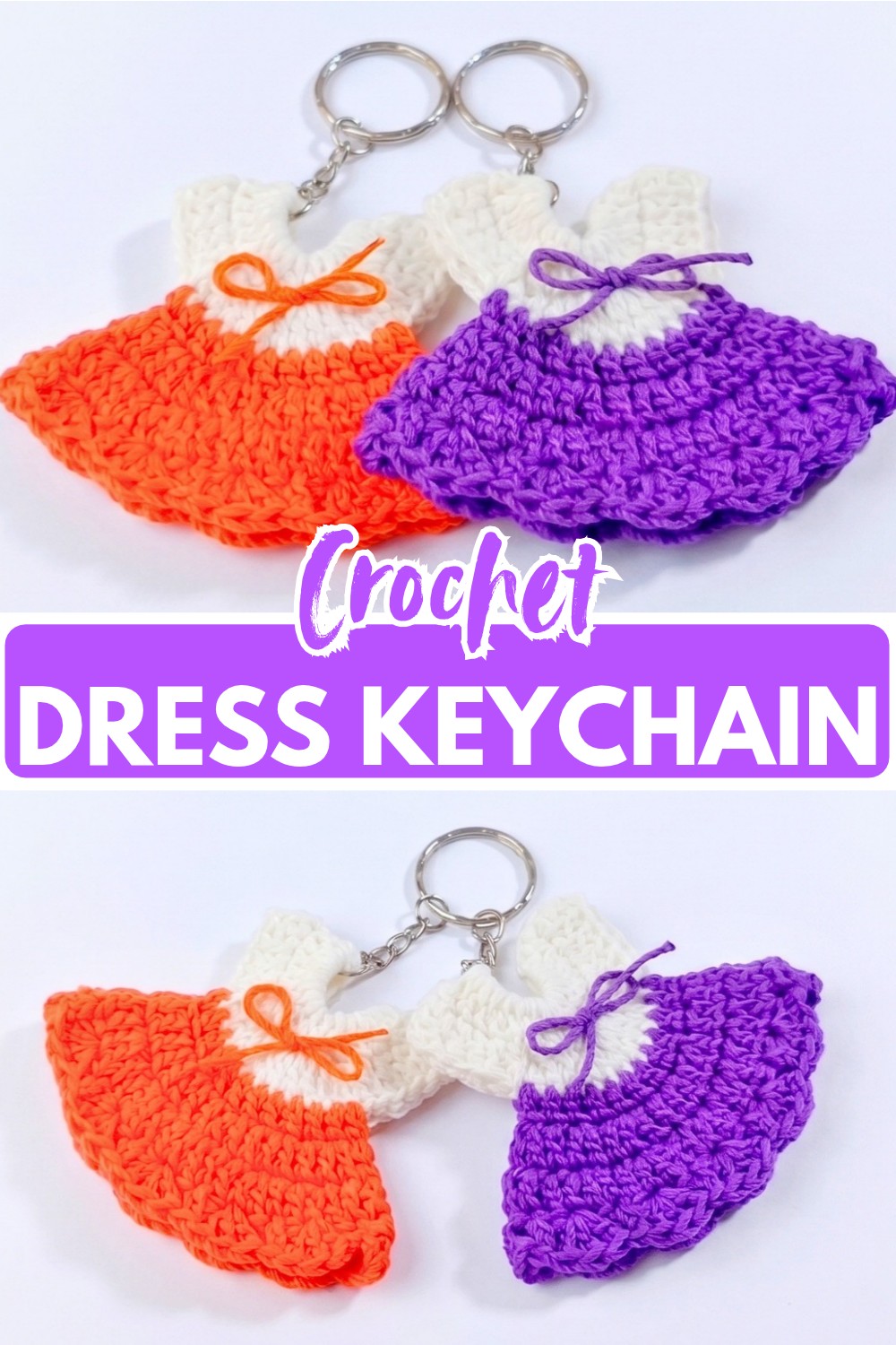 Easy Crochet Dress Keychain - Mini Dress Pattern