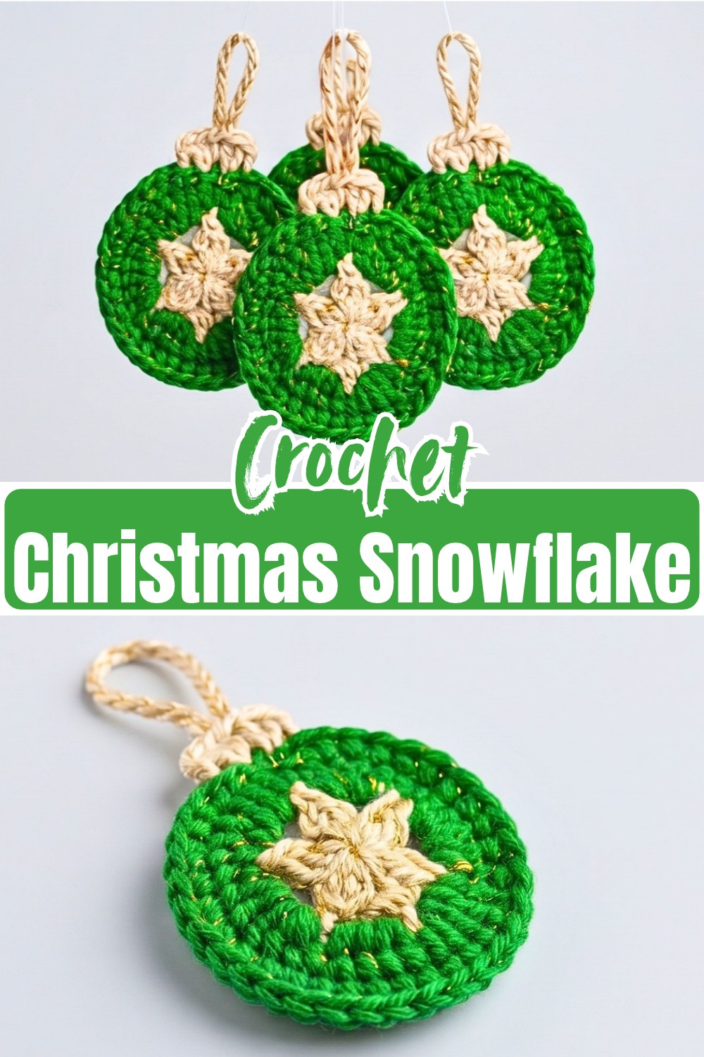 Easy Crochet Snowflake Christmas Ornament Pattern
