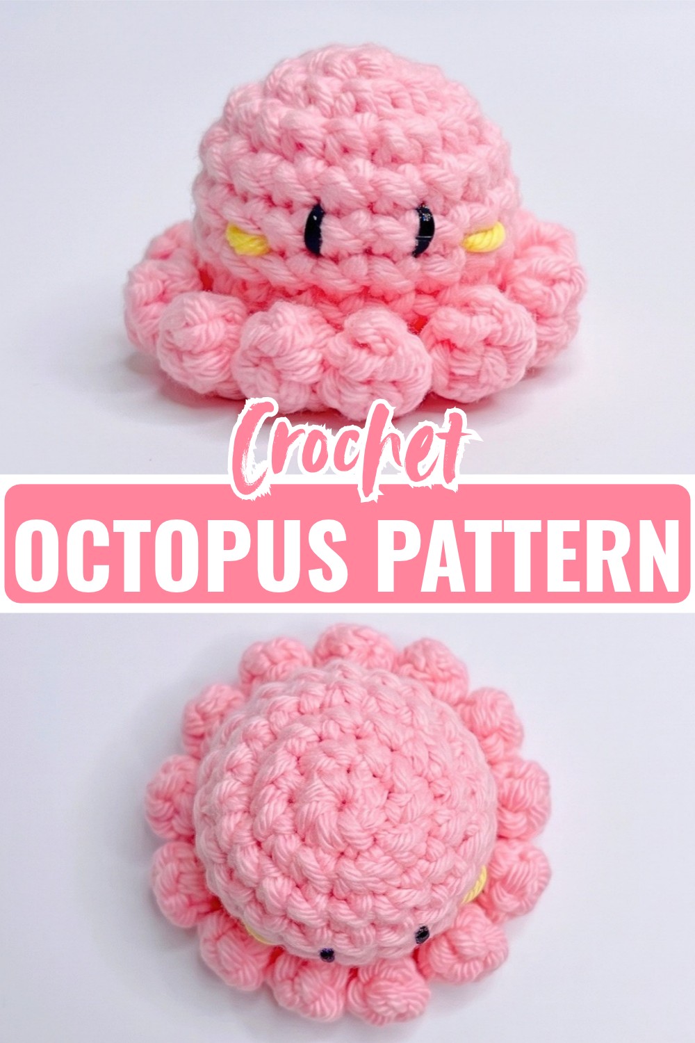 Mini Crochet Octopus Pattern with 12 Tentacles and Cute Face