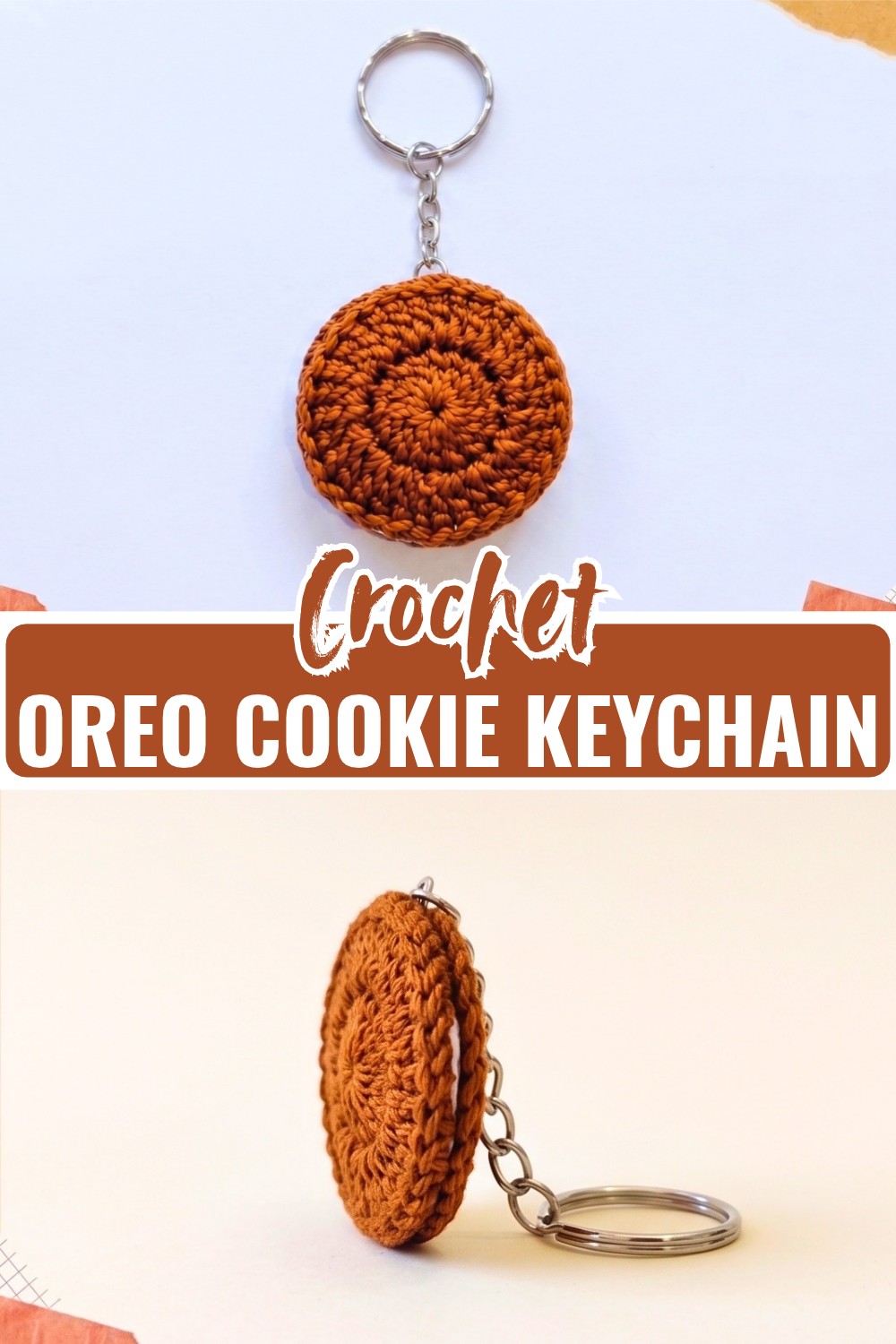 Quick & Easy Crochet Oreo Cookie Keychain Pattern