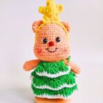 Miniature Crochet Christmas Dress Pattern with Star Headband