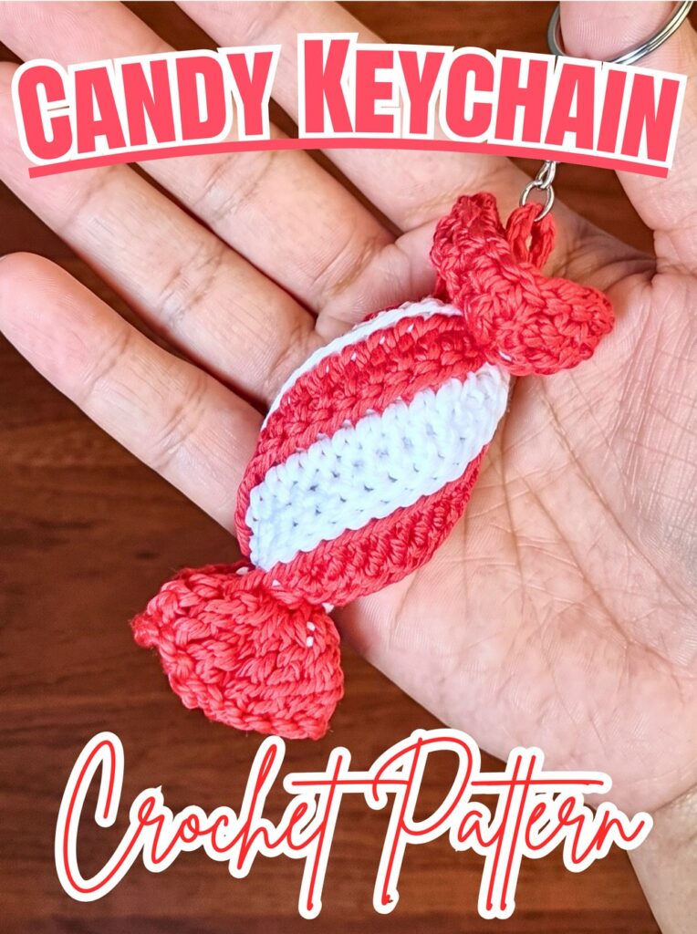 Crochet Candy Keychain Pattern – Easy Striped Candy Tutorial