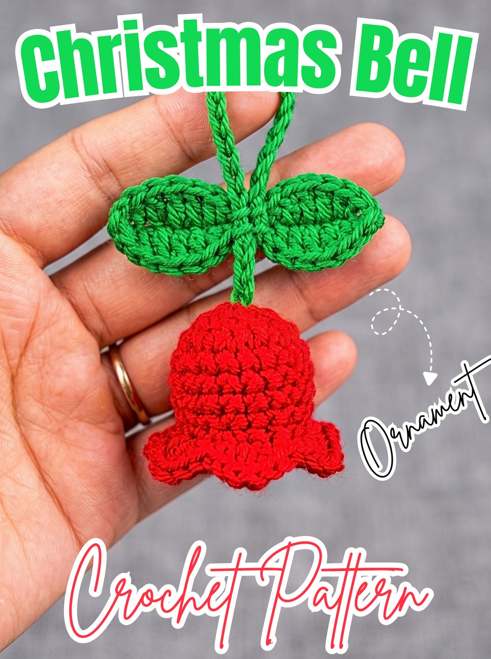 Crochet Christmas Bell Ornament Pattern – Easy Holiday Decoration