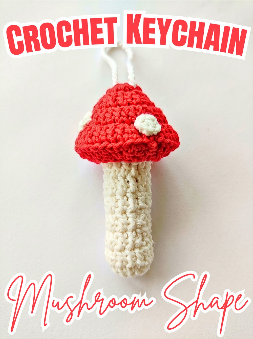 Crochet Mushroom Shape Keychain Money Holder for Amplop Lebaran
