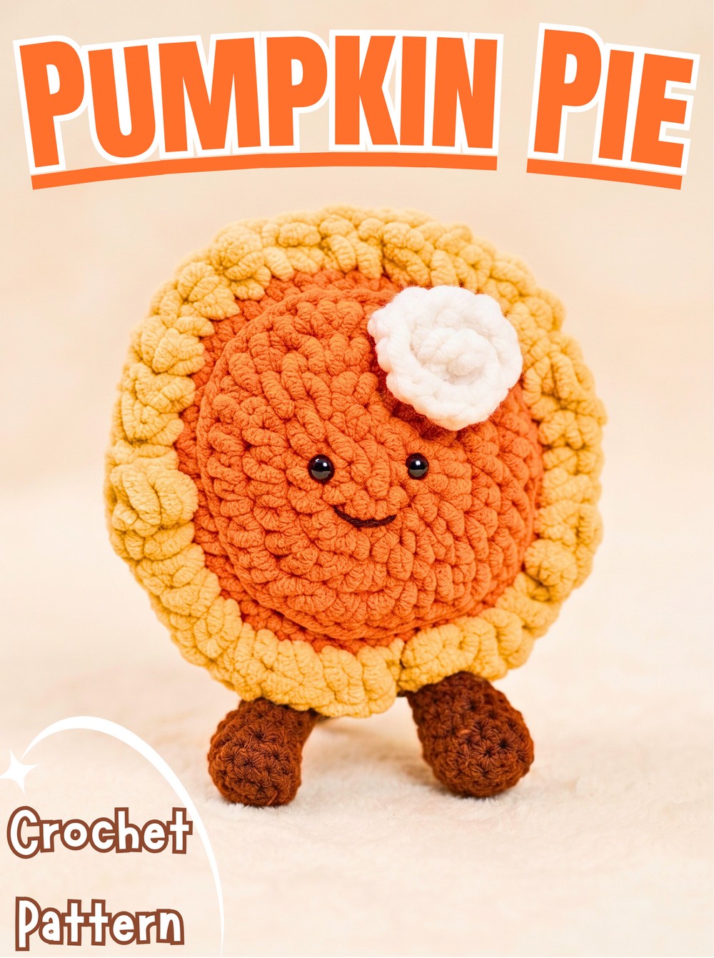 Crochet Pumpkin Pie Amigurumi Pattern – Cute Fall Plush