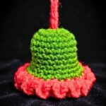 Crochet Ruffled Christmas Bell Ornament