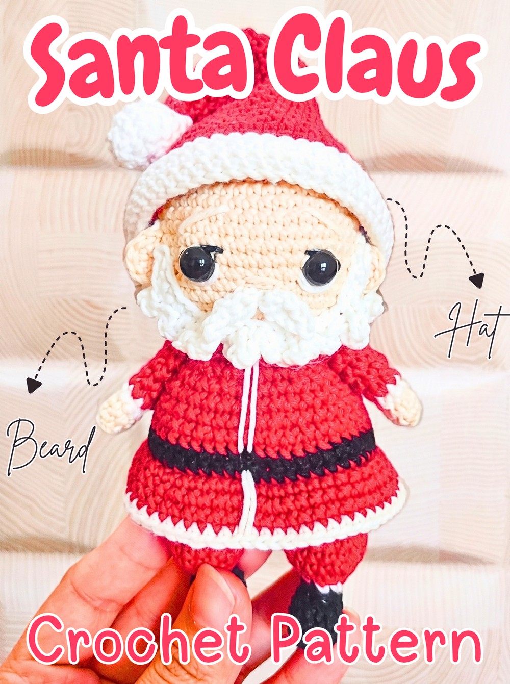 Crochet Santa Claus Amigurumi with Beard & Hat