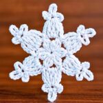 Crochet Snowflake Ornament Pattern - Easy 2-Round Snowflake