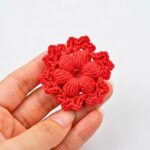 Crochet Snowflake Pattern with Puff Stitches - 2-Round Design