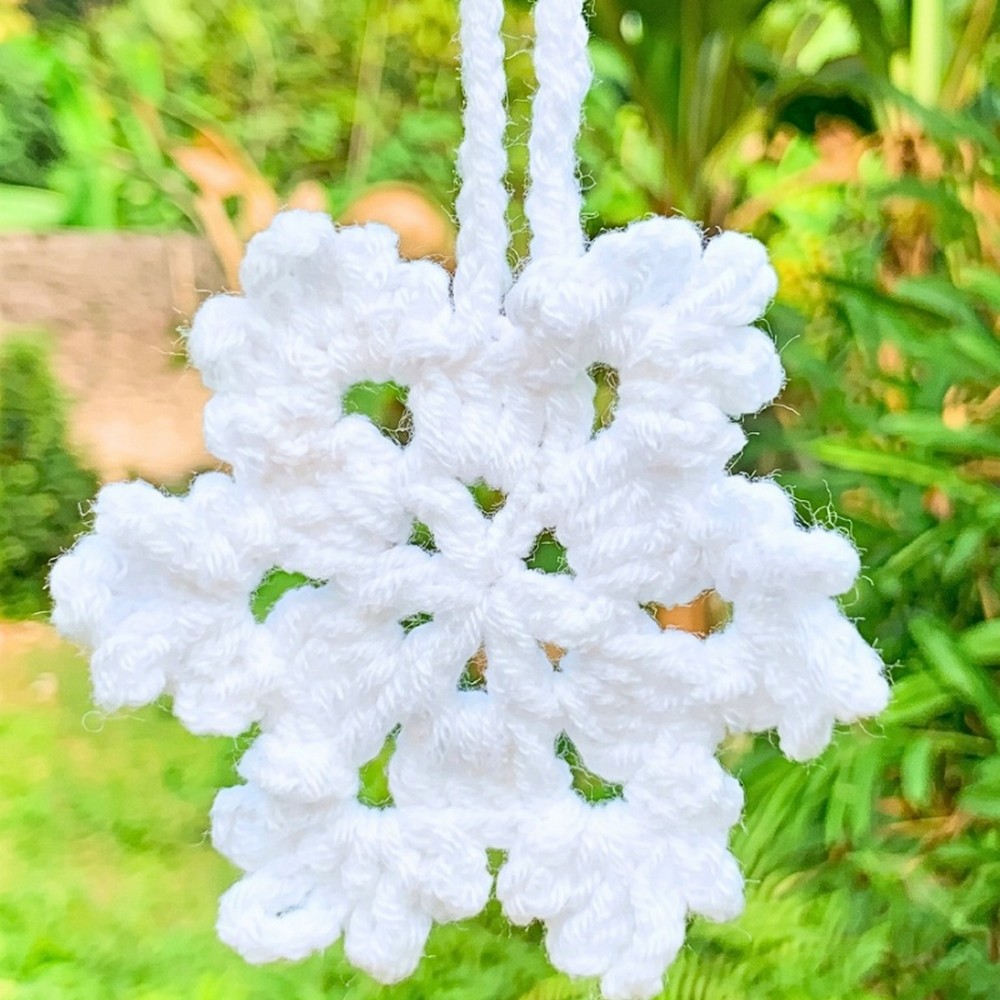 Crochet Snowflake Pattern with Six Point Lae Edges