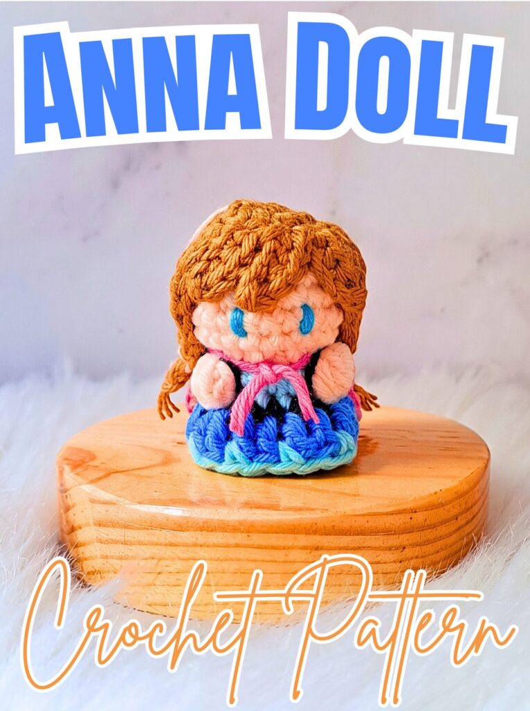 Mini Anna Crochet Doll Pattern – Amigurumi Keychain