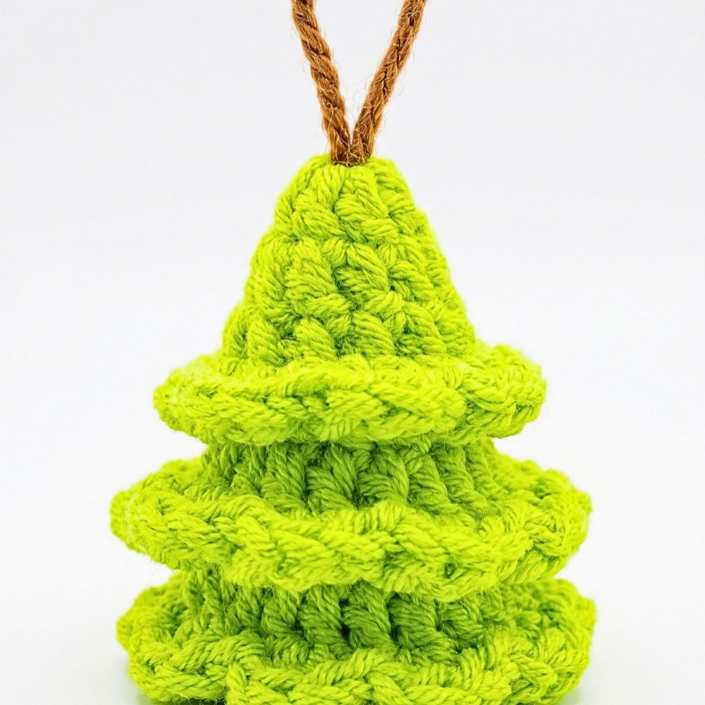 Mini Christmas Tree Crochet Pattern with Hanging Cord