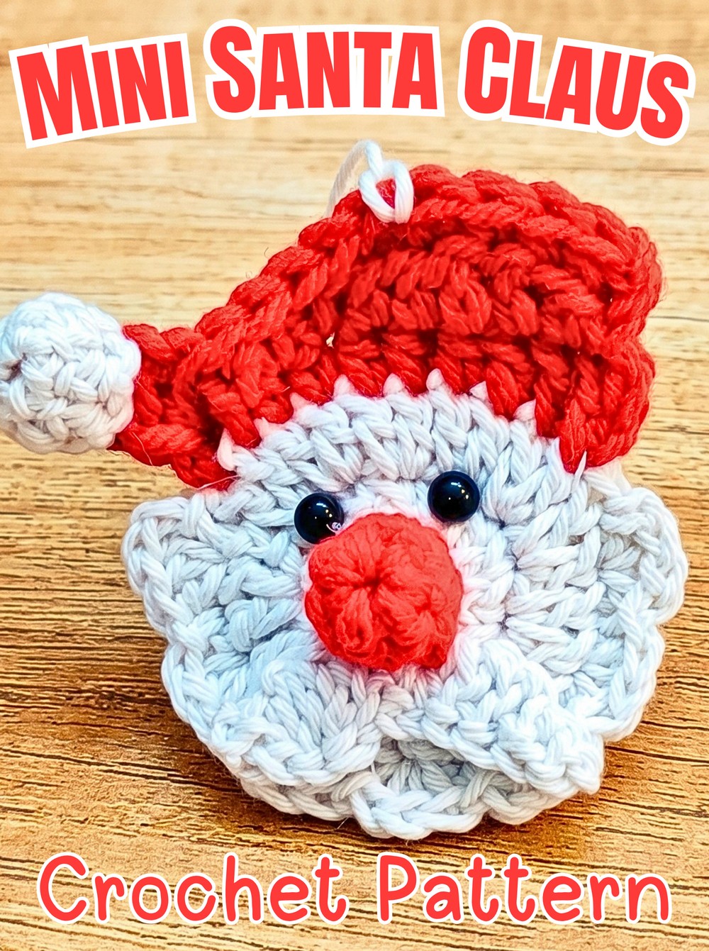 Mini Santa Claus Crochet Ornament Pattern | Christmas Decoration