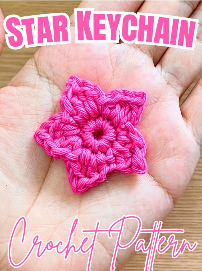 Free Crochet Star Keychain Pattern for Beginners